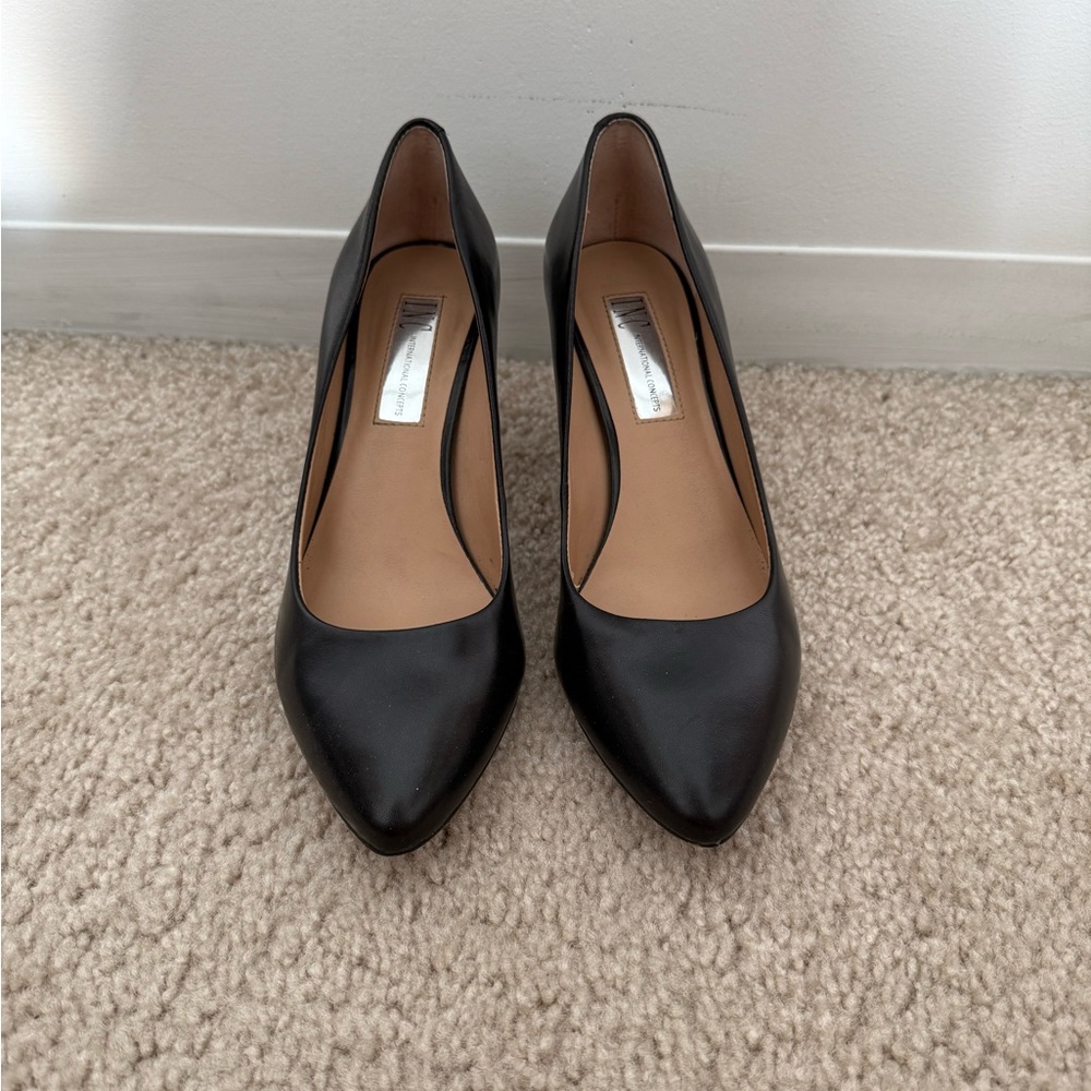INC International Concepts Black Heels Classic Pointed-Toe